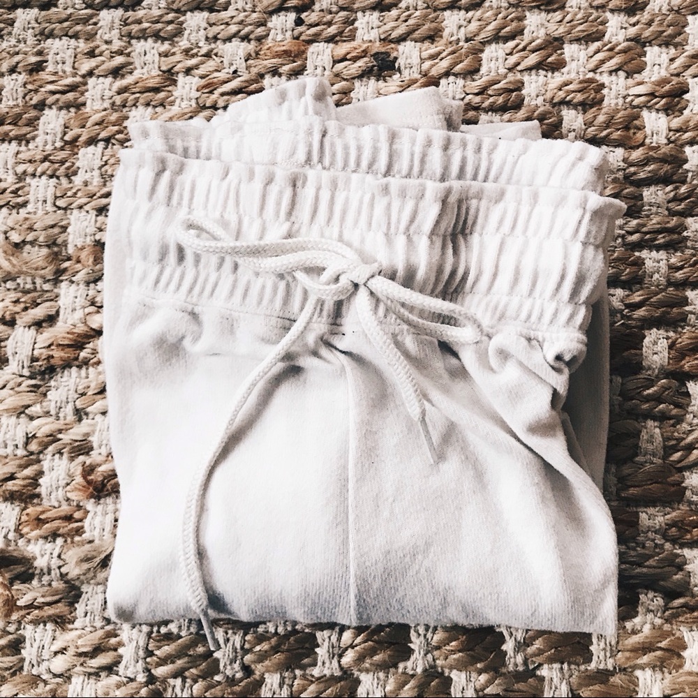 Cozy White Harem-style Sweats